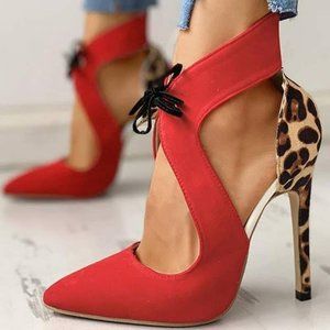 FSJ Strap Pointed Toe Stiletto High Heel